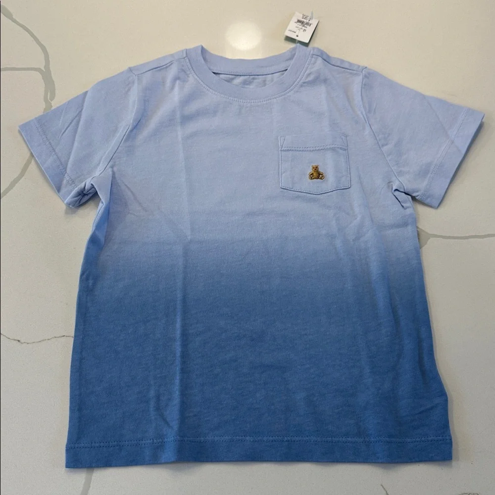 NWT Gap baby Brannan bear short sleeve pocket t-shirt ombré blue size 5